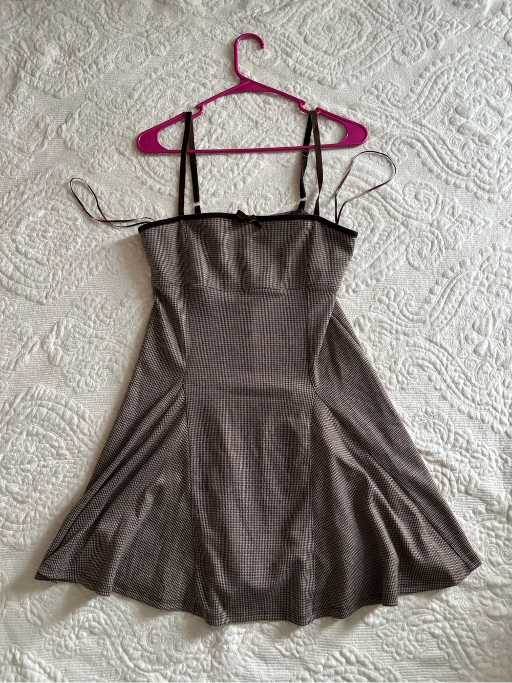 Classic Brown A-Line Slip Dress